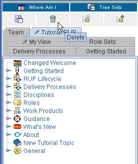 Screenshot of Deleting a MyRUP Tree